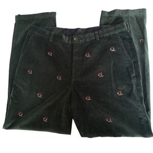 90's Brooks Brothers Corduroy Pants Men 40x34* Green Embroidered Penguin Preppy